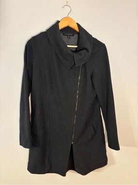 Banana Republic Charcoal Asymmetrical Zip Jacket